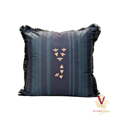 Black Queen Bee Society Velvet Cushion Cover back