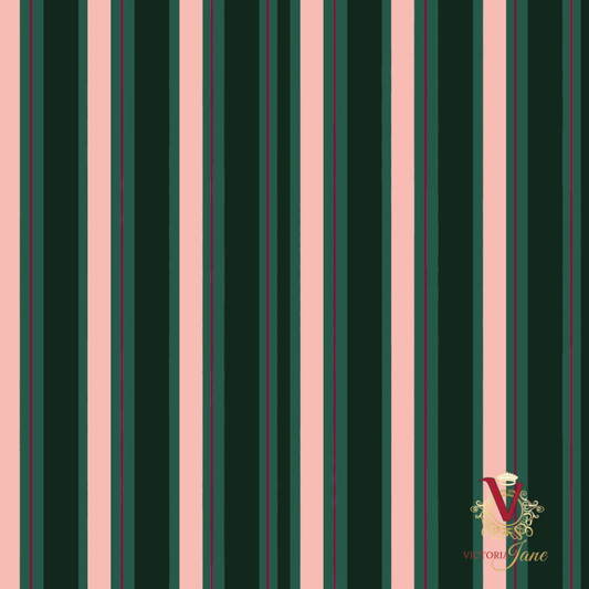 Blush Cabana Stripe Wallpaper detail