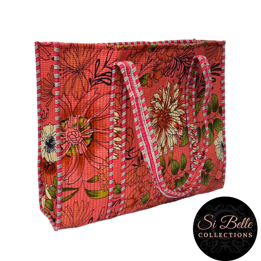 Dark Peach Designer Carry All Tote Bag
