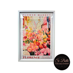 si belle collections Florence Flower Market – Framed Art Print