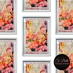 si belle collections Florence Flower Market – Framed Art Print repeated