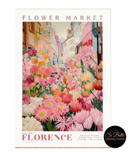 Florence Flower Market – Framed Art Print