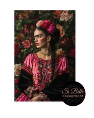 Frida Khalo Flower Girl Framed Art