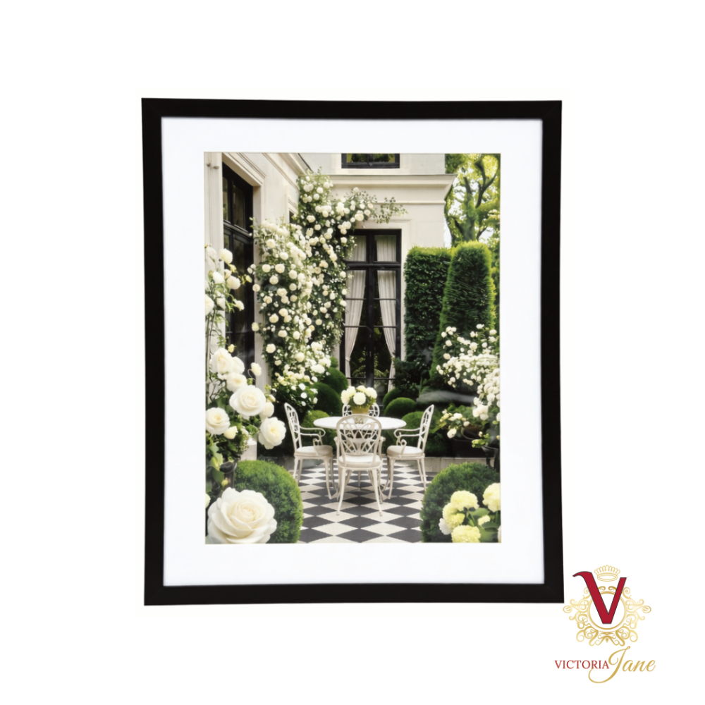 Garden Table Soirée Mat Framed Art