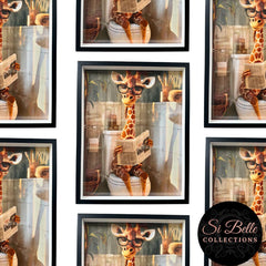 Happy Giraffe Framed Art