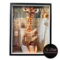 Happy Giraffe Framed Art