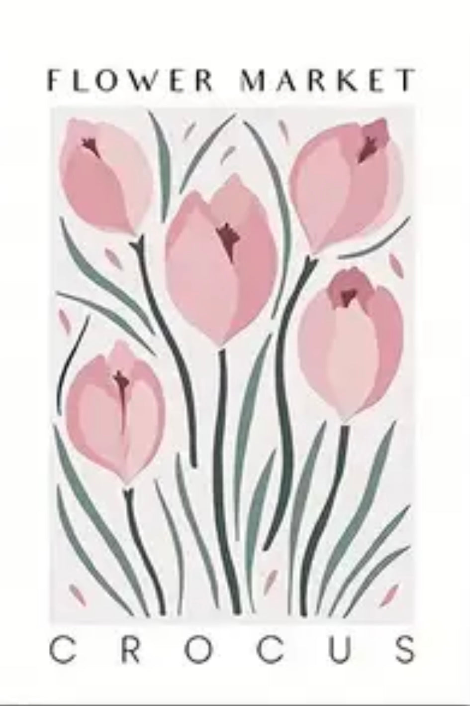 Crocus Flower Market Framed Art detailed