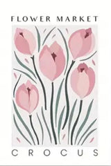 Crocus Flower Market Framed Art detailed