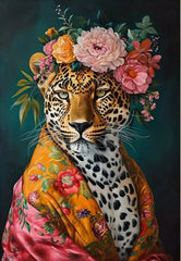 Leopard Love Framed Art close up detail