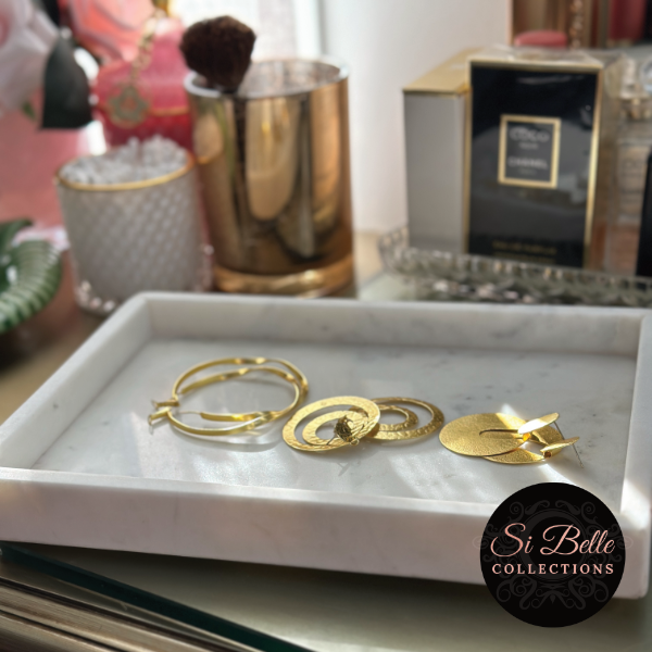 si belle collections Luxury Marble Tray jewellery
