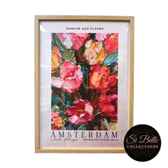 Marché Aux Fleurs Amsterdam Framed Art Print si belle collections