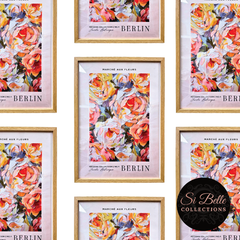 si belle collections Marché Aux Fleurs Berlin Framed Art Print repeated