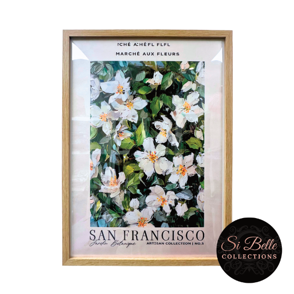 si belle collections Marché Aux Fleurs San Fransisco Framed Art Print