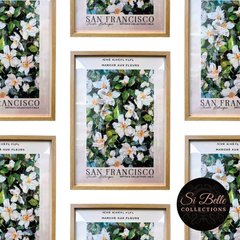 si belle collections Marché Aux Fleurs San Fransisco Framed Art Print repeated