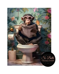 si belle collections Monkey Business Framed Art detailed