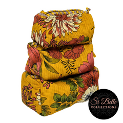 Mustard Flower Pouch Bag Set