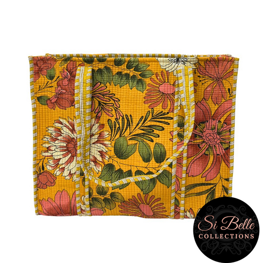 Mustard Flower Designer Carry All Tote Bag