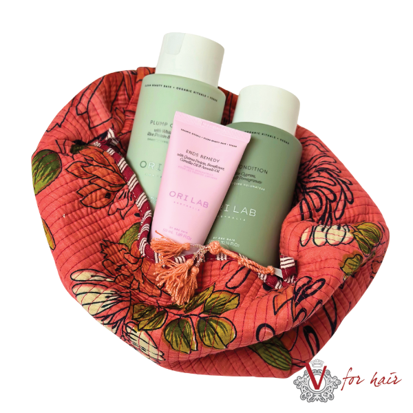 Dark Peach Flower Ori Lab Plump Trio in bag