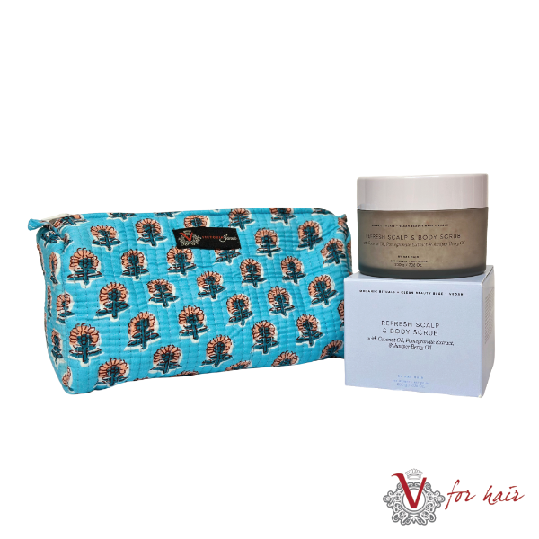 Blue Petal Flower Ori Lab Scalp and Body Scrub Pack
