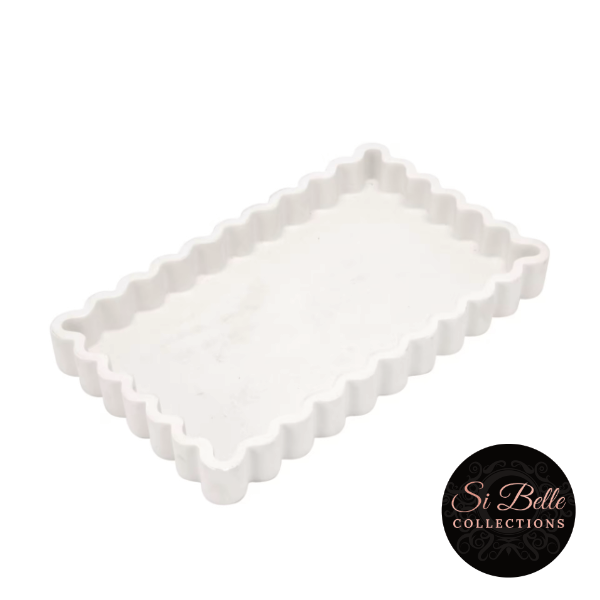 si belle collections Ornate Scalloped Edge Tray