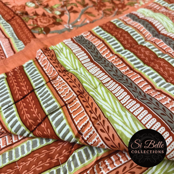 Soft Terracotta Quilt folded