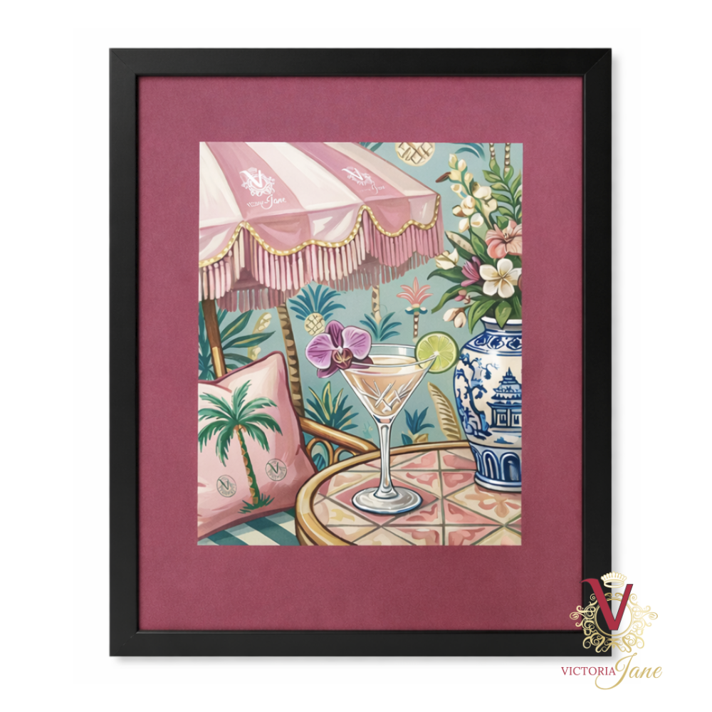 Spritz Hour Framed Art black