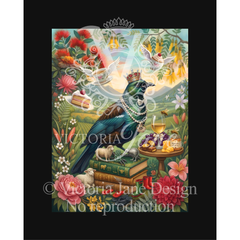 The Alpine Tūī Framed Art watermark