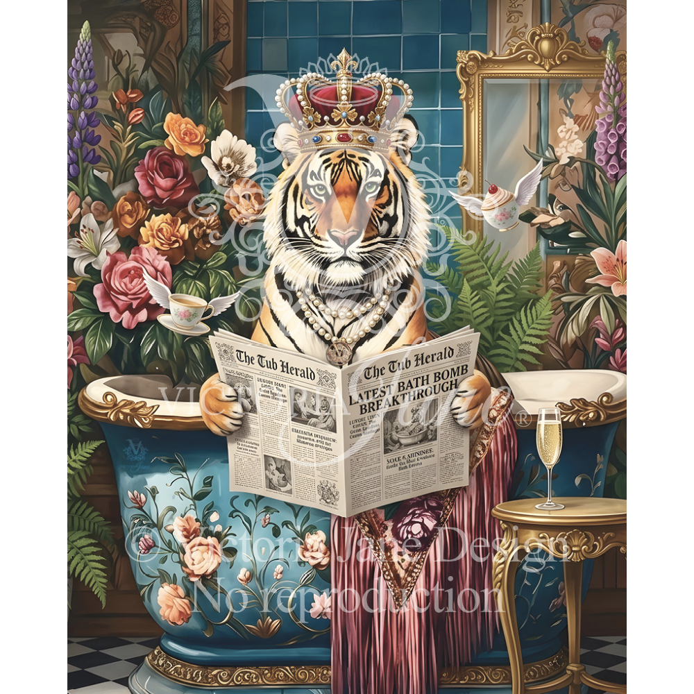 The Bathing Empress Framed Art watermarked