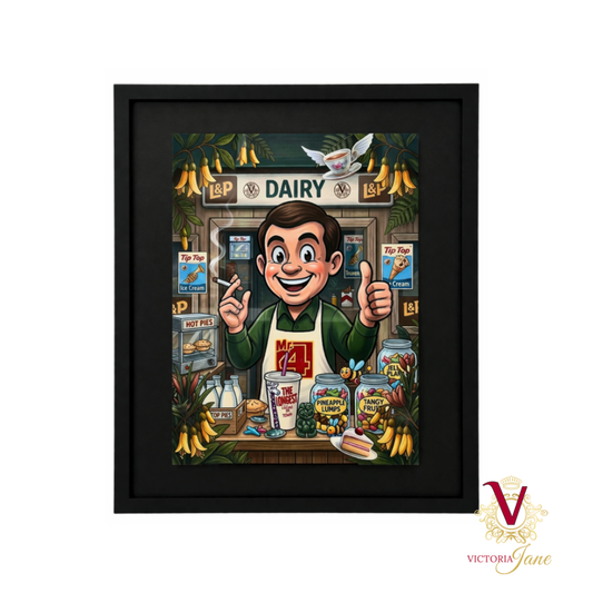 The Corner Store Keeper Framed Art