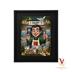 The Corner Store Keeper Framed Art
