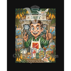 The Corner Store Keeper Framed Art watermark