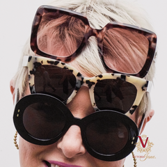Amber Sunglasses stack with other sunglasses victoria jane