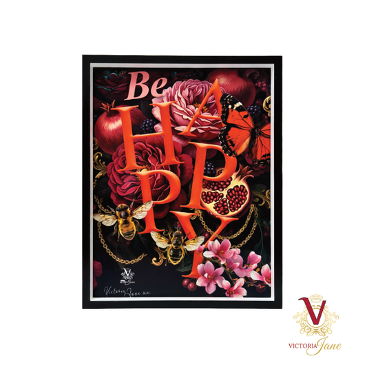 Be Happy Framed Art Victoria Jane
