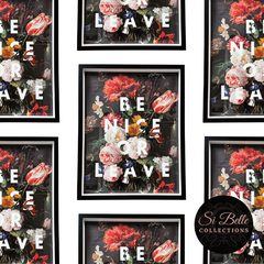 si belle collections Be Nice or Leave Framed Art repeated