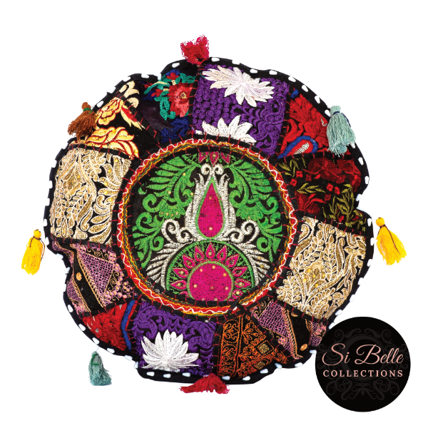 si belle Black Decorative Cushion colourful