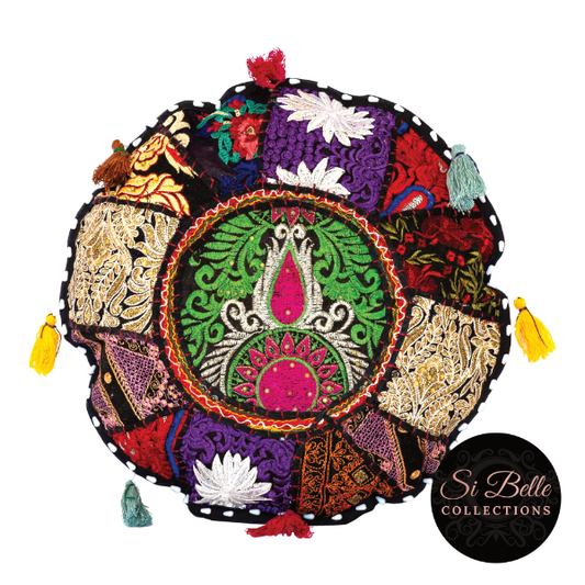 si belle Black Decorative Cushion colourful