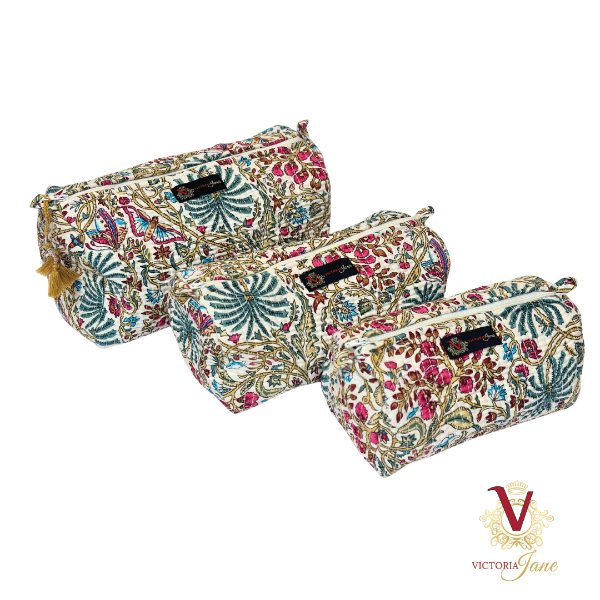 Blossom Beauty Pouch Bag Set trio