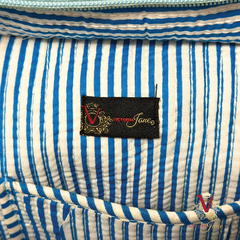 Blue Monkey Zipped Designer Carry All Tote Bag label