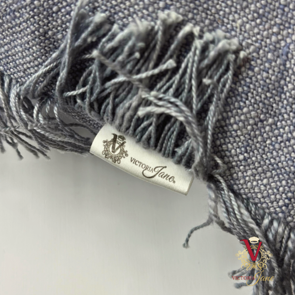 Blue Grey Linen Cushion Cover tag