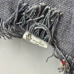 Blue Grey Linen Cushion Cover tag