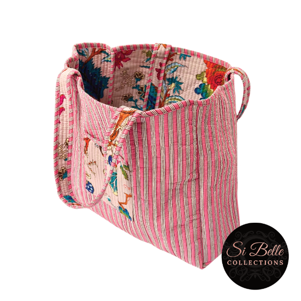 Blush Designer Tote inside