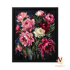 Blush Drip Framed Art