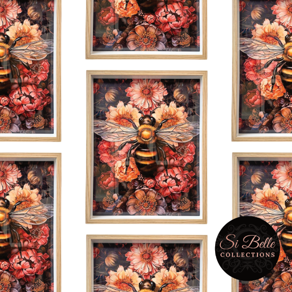Busy Bee Framed Art repeated