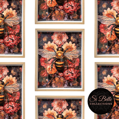 Busy Bee Framed Art repeated