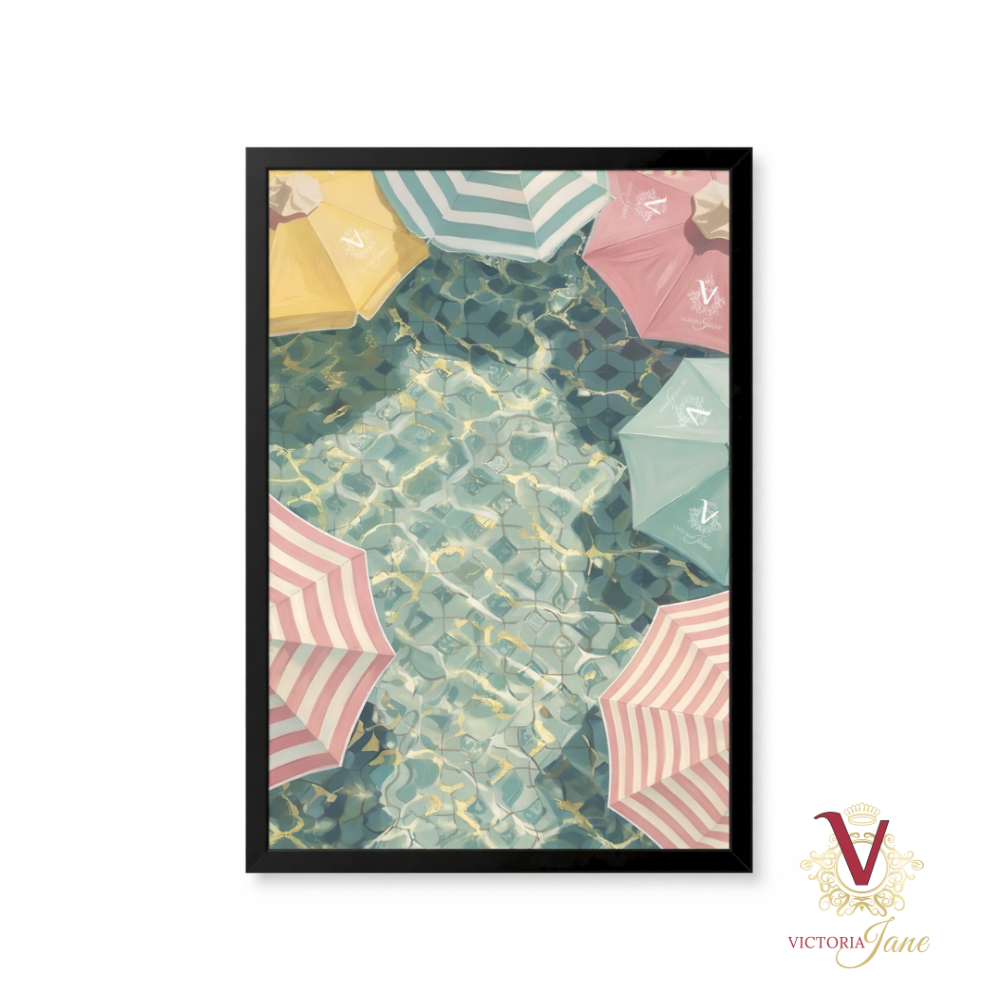 Candy Cabana Framed Art black