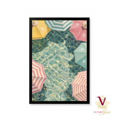 Candy Cabana Framed Art black