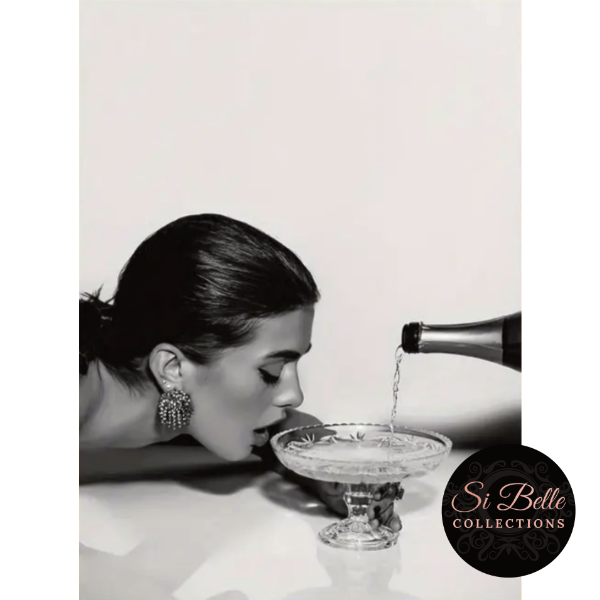 Champagne Celebration Vintage Canvas Framed Print detailed print