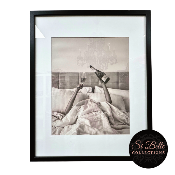 Champagne Dreams Vintage Canvas Framed Print