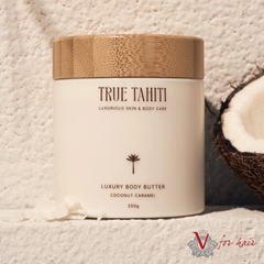 True Tahiti - Coconut Caramel Body Butter - 250g with coconuts