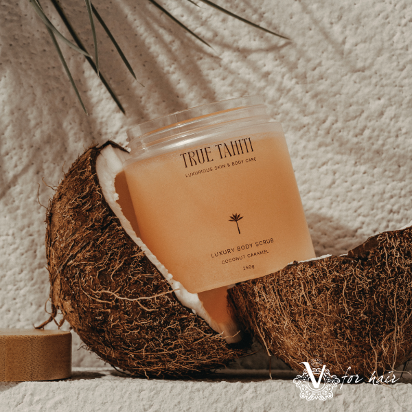 True Tahiti - Coconut Caramel Body Scrub - 250g in coconut